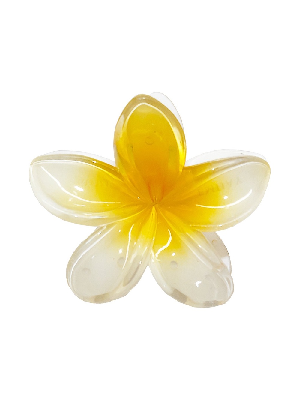 NWT Emi Jay Super Bloom Clip in Coconut (White Yellow Claw Clip)